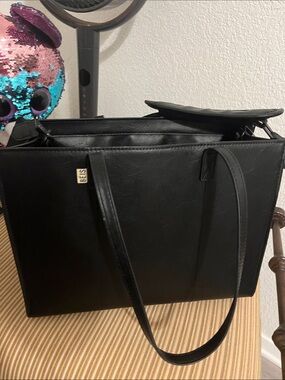 BEIS Black Structured Travel Tote